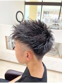 ツーブロックショート
