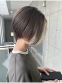 ボブ　フェイスフレーミング　インナーカラー　ショート