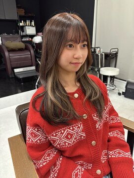 ハピネス 梅田茶屋町店(HAPPINESS) 韓国カラー　インナーカラー　ミルクティーベージュ