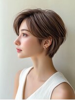 フレイムス ヘアアンドリラックス 大宮東口店(Frames) 30代40代ナチュラル大人可愛ショートスタイル