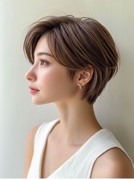 フレイムス ヘアアンドリラックス 大宮東口店(Frames) 30代40代ナチュラル大人可愛ショートスタイル