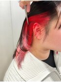チェリーレッド×アクセントインナーカラー