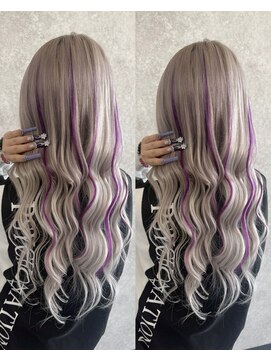 アンダーバー(UNDRvr) ホワイトベージュ×ラベンダーメッシュ