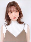 愛され艶感結べるボブシースルーバングデジタルパーマ美髪