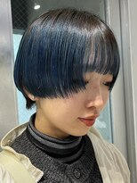 ミニボブ　デザインカラー　ブルーカラー　ネイビーカラー