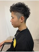 10代20代30代メンズフェードパーマビジネスショートカット