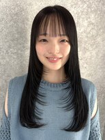 アイリス 天文館店(AIRIS)&nbsp;ロングレイヤー ストレート 髪質改善 シースルーバング 美髪