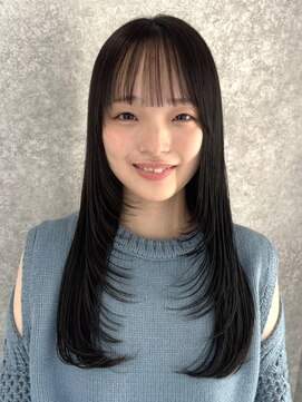 アイリス 天文館店(AIRIS) ロングレイヤー ストレート 髪質改善 シースルーバング 美髪