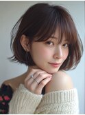 ボブレイヤー×白髪ぼかしカラー３０代４０代５０代６０代