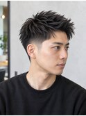 ツイストスパイラルパーマショートレイヤーマッシュツーブロック