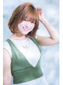 笑顔がはじける、柔らかさ満点ボブ♪