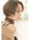 【miel hair 新宿】アプリコットベージュショート