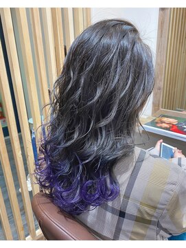 リンクス(LINKTH) グレーアッシュ×裾ラベンダー/グレージュアッシュ