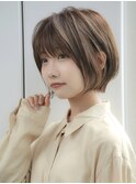 前髪あり大人ショートボブ20代30代40代【AIN.表参道】川原大地