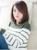 *mod's姪浜*…キャラメルベージュアシンメトリー小顔カールｆ