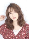 ミルクティー×ゆるふわウェーブ/小顔/10代/20代/30代