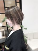 大人highlight、short bob