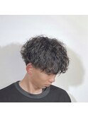 マッシュ　ツーブロック　波巻きパーマ　メンズパーマ