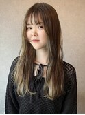 【 ロング × オリーブベージュ 】浅野美紀