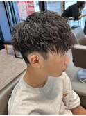 STYLE藤沢メンズマッシュ黒髪ツーブロツイストパーマ