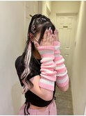 ポイントでエクステも！キラキラヘアメイク！