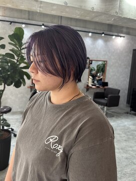 シールドヘアー 沖縄 新都心(C'LD Hair) 【C’LD 】パープル/ショート/丸みショート/ショートヘア