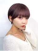 可愛いマッシュショート　熊本ショート　ハイトーン　髪質改善
