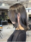 20代30代40代ブリーチなしアッシュグレージュくびれボブ
