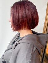 モリオフロムロンドン 原宿本店(morio from London)&nbsp;【morio原宿】ダークチェリーカラー　あごラインボブ