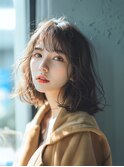 ゆるウェーブボブ×エアリーシースルーバング