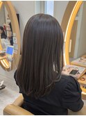 ブリーチなしオリーブアッシュ×夏レイヤー透明感◎