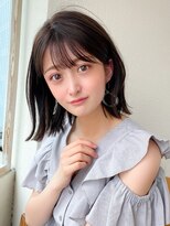 アフロート エル 錦糸町(AFLOAT L) 30代40代の明るい白髪染めで垢抜ける結べるレイヤーボブ