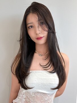 ロンドワン 三宮元町(Lond one) 韓国レイヤーカット/ヨシンモリフェイスレイヤー/艶髪カラー