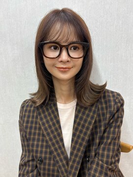 ガーデン 銀座(GARDEN) ミディアム 顔まわり ブラウンカラー ナチュラルブラウン