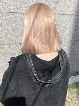 KOER ボブレイヤーカット/ダブルカラー/カラー【コエル】【3月上旬OPEN(予定)】 ブリーチで作るミルクベージュボブ