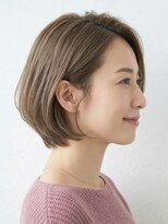 と和×美髪クリニック 巣鴨店&nbsp;【360度美人】ツヤ感ミルクティーグレージュのまとまりボブ