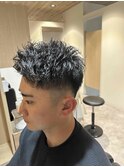 ショートピンパーマ