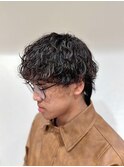 波巻きパーマ