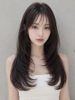 ユーフォリア 渋谷グランデ(Euphoria SHIBUYA GRANDE)&nbsp;韓国風レイヤー顔周りレイヤー小顔カット透明感カラー黒髪