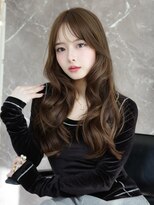 アマトウキョウ アユンチェ(AMA TOKYO×AYUNCHE) 透け感バング×韓国ウェーブ×透明感カラー◆髪質改善