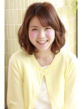 ヘアーガーデン ハニワ(Hair Garden 葉庭) ゆるふわワンカールボブ