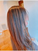 ハイライト　ローライト　ロングスタイル☆