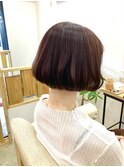 あごライン切りっぱなしボブ