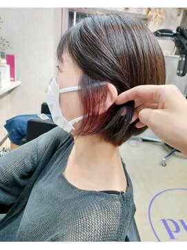 パープル(purple) イヤリングチェリーレッド