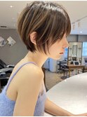 20代30代大人ガーリーショートヘアチョコレートモードショート
