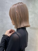 ロンドネートゥル 新潟(Lond naitre)&nbsp;シルキーベージュのボブスタイル　新潟/万代