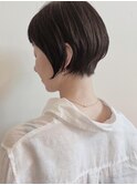 大人の魅力ショートボブ/アッシュブラック