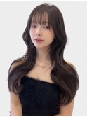 10代20代大人かわいい暗髪艶感ヨシンモリくびれミディアム