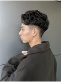 外国人風フェードパーマ 刈り上げパーマ ワイルドパーマ S131