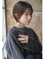 カライングドゥ(ing deux)&nbsp;大人可愛い20代30代40代黒髪前下がりショートボブ丸みショート◎
